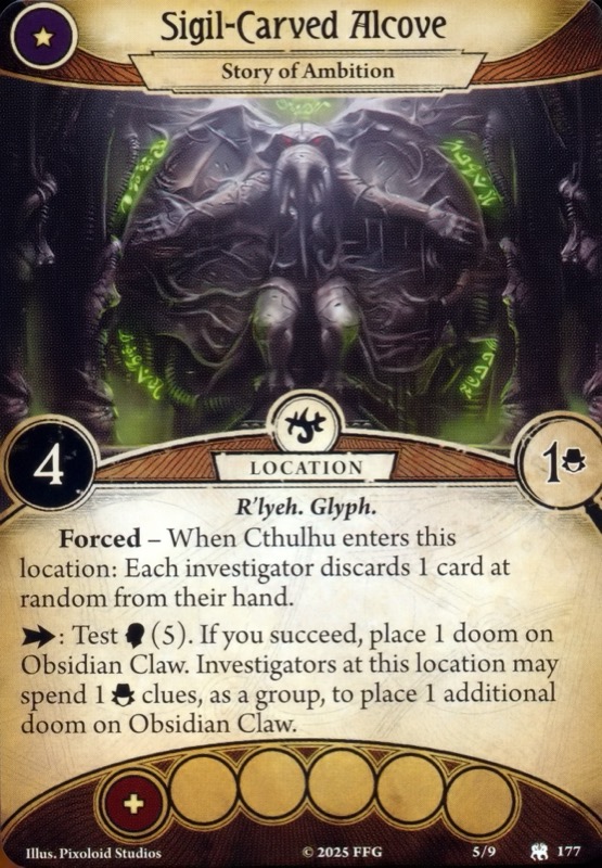 Nicho tallado con símbolos