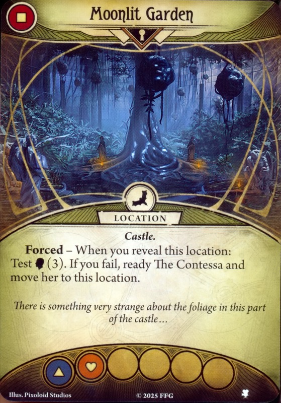 Jardín iluminado por la luna