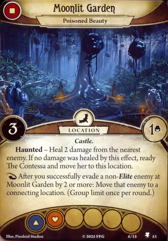 Jardín iluminado por la luna